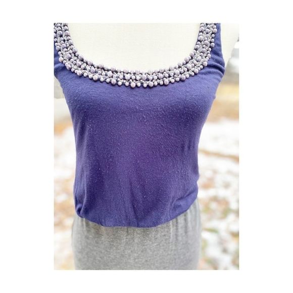 Y2K Urban Behaviour Mini Dress Beaded Scoop Jersey - Picture 12 of 13